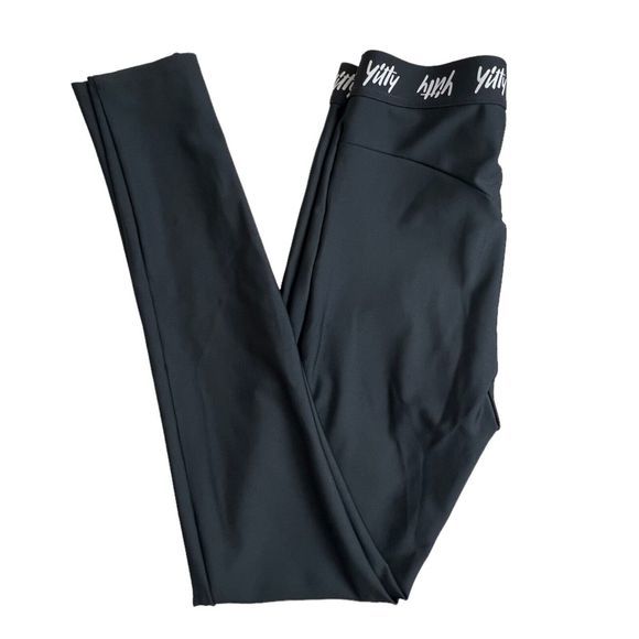 Yitty By Lizzo High Rise Black Logo Waist‎ Full Length Leggings Small - Picture 1 of 8